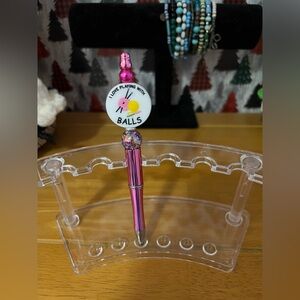 ✨New✨ Hand Beaded Yarn Crafters Ballpoint Pen 🧶